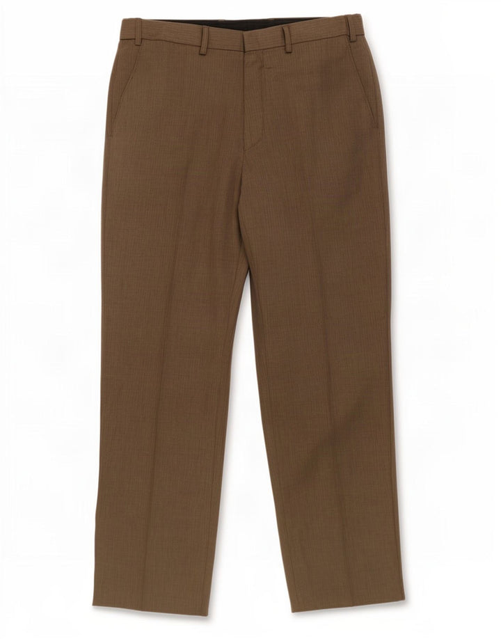 Marks & Spencer Mens Straight Chino Trousers W34 L31 Grey Polyester