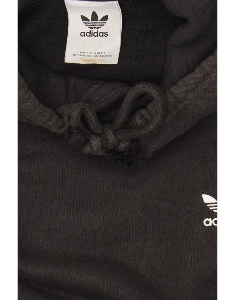 ADIDAS Mens Hoodie Jumper Medium Black Cotton Vintage Adidas and Second-Hand Adidas from Messina Hembry 