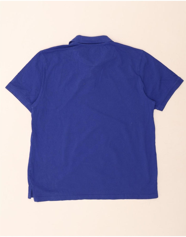 PIERRE CARDIN Mens Polo Shirt 2XL Blue Cotton Vintage Pierre Cardin and Second-Hand Pierre Cardin from Messina Hembry 