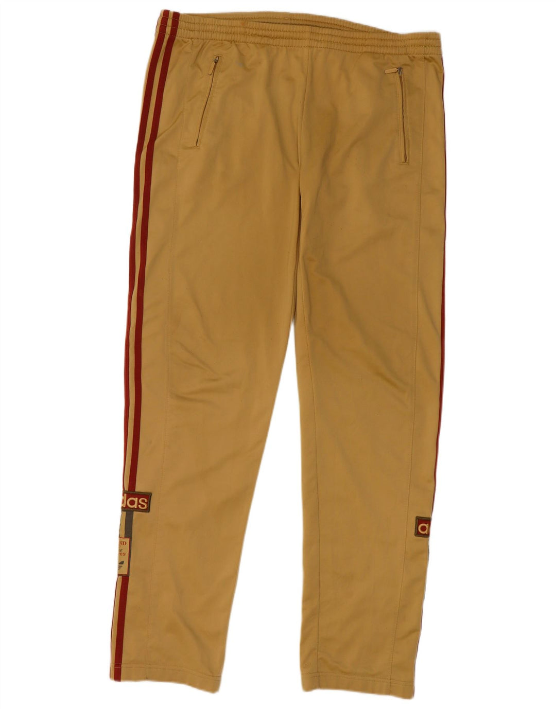 Adidas Mens Graphic Tracksuit Trousers Medium Khaki Polyester