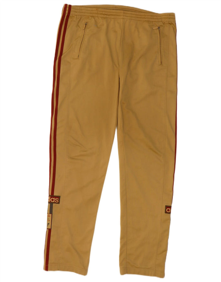 Adidas Mens Graphic Tracksuit Trousers Medium Khaki Polyester