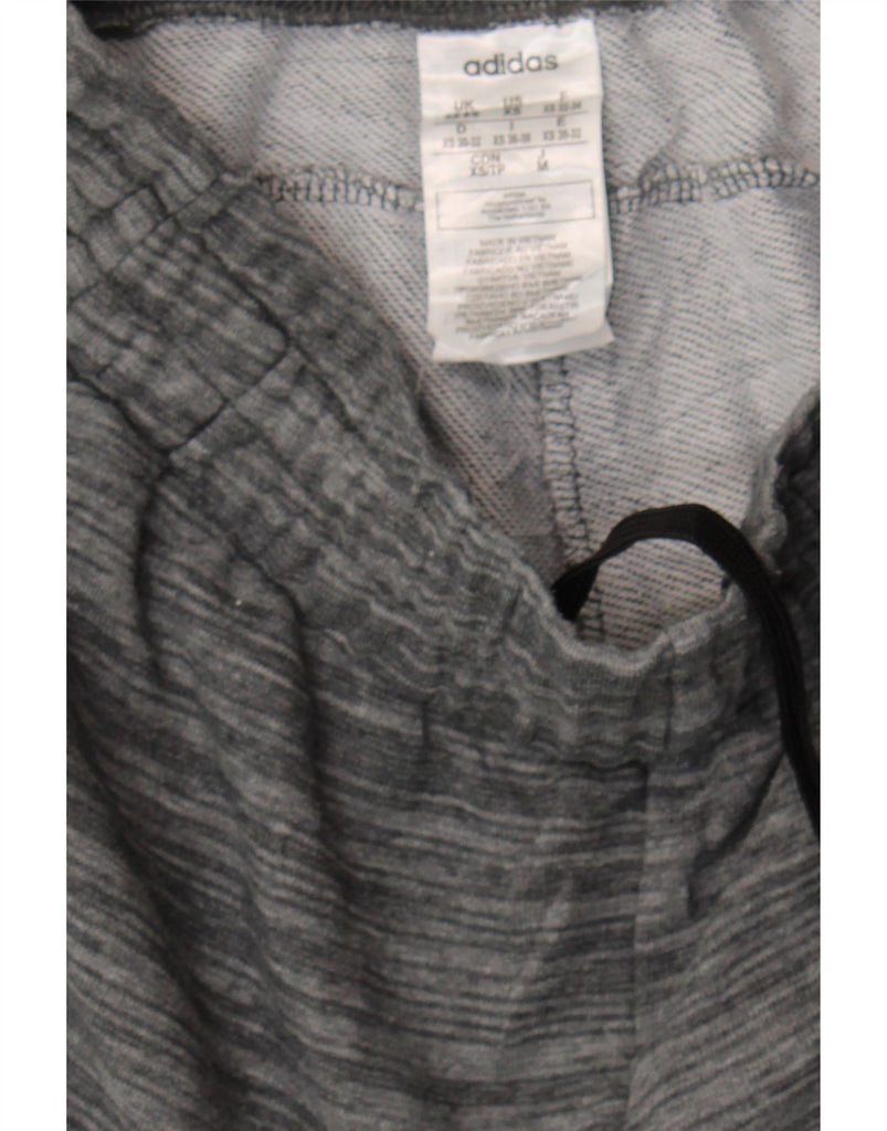 ADIDAS Womens Graphic Tracksuit Trousers Joggers UK 4/6 XS  Grey Flecked Vintage Adidas and Second-Hand Adidas from Messina Hembry 