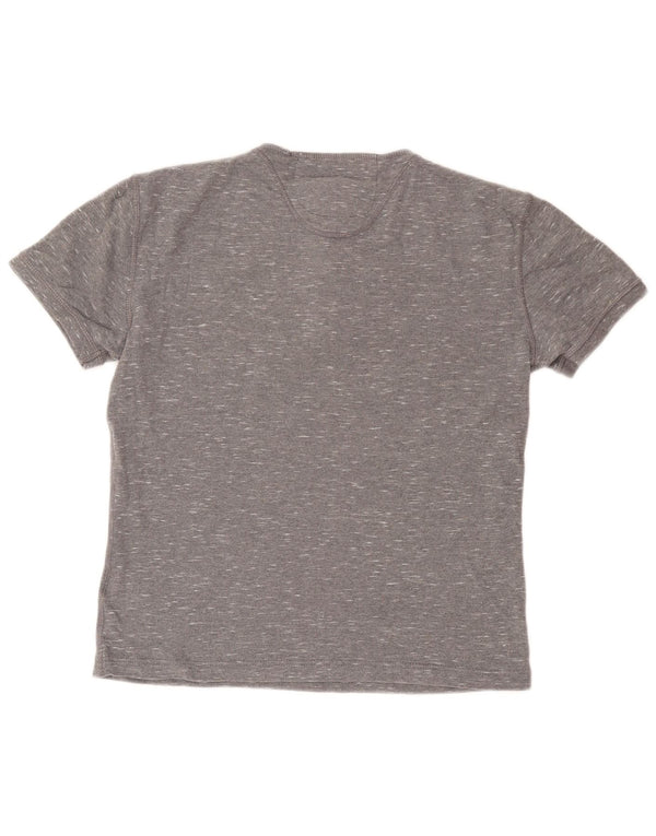 Superdry Mens Heritage T-Shirt Top Large Grey Flecked Cotton