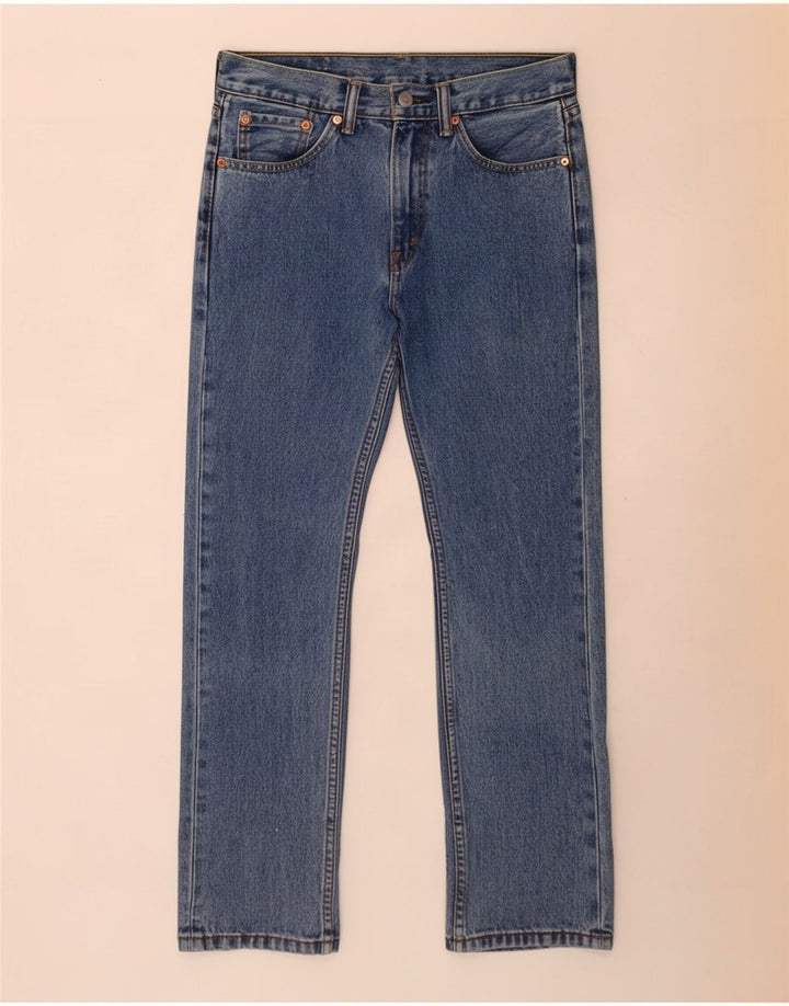 Levi's Mens 505 Straight Jeans W29 L30 Blue Cotton