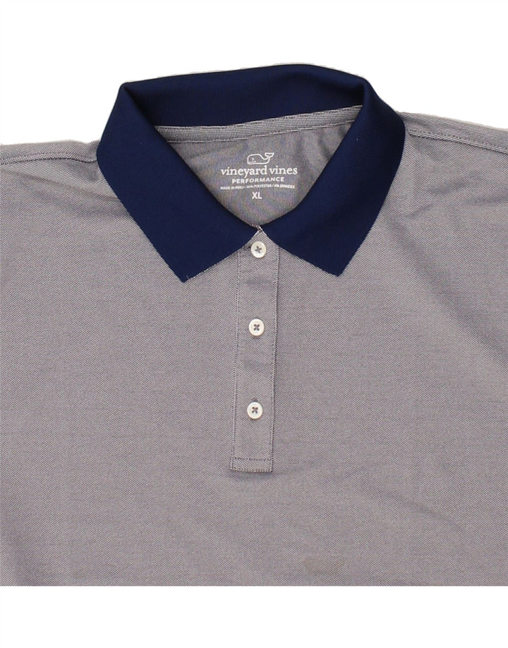 VINEYARD VINES Womens Performance Polo Shirt UK 18 XL Blue Polyester Vintage Vineyard Vines and Second-Hand Vineyard Vines from Messina Hembry 