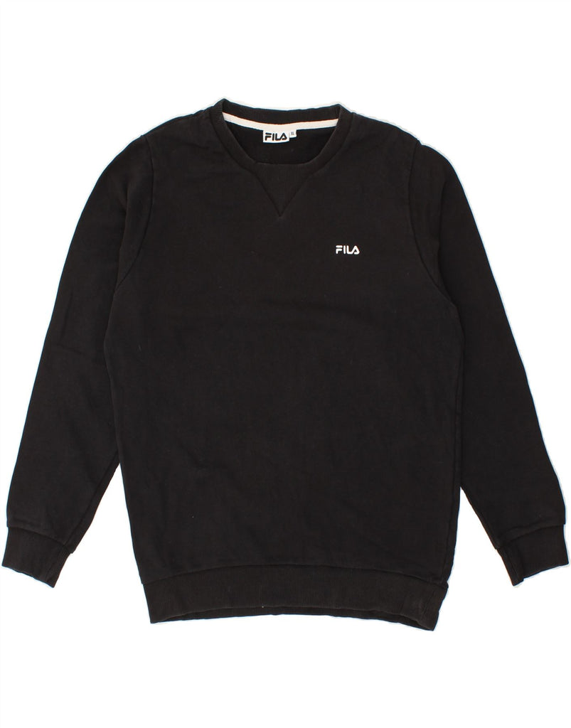 FILA Mens Sweatshirt Jumper XL Black Cotton Vintage Fila and Second-Hand Fila from Messina Hembry 