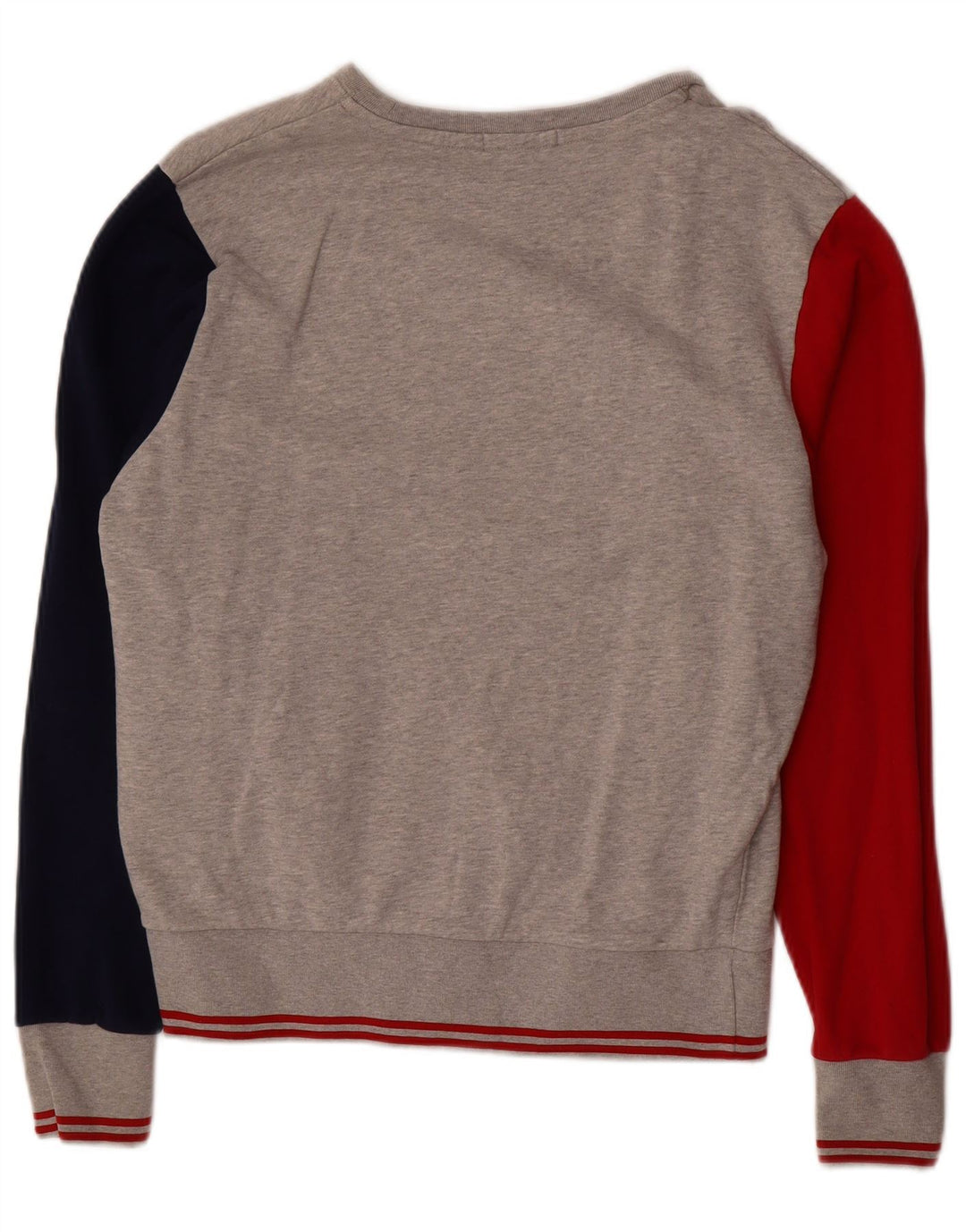 GANT Mens Graphic Sweatshirt Jumper Medium Grey Colourblock Cotton