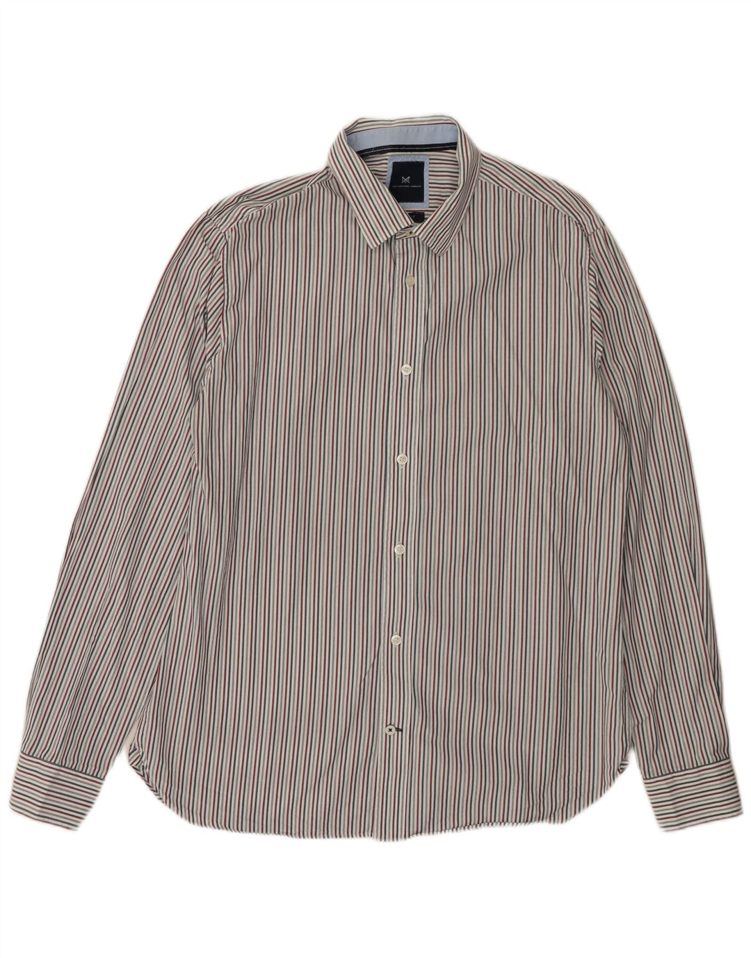 CREW CLOTHING Mens Slim Fit Shirt Large Multicoloured Pinstripe Cotton