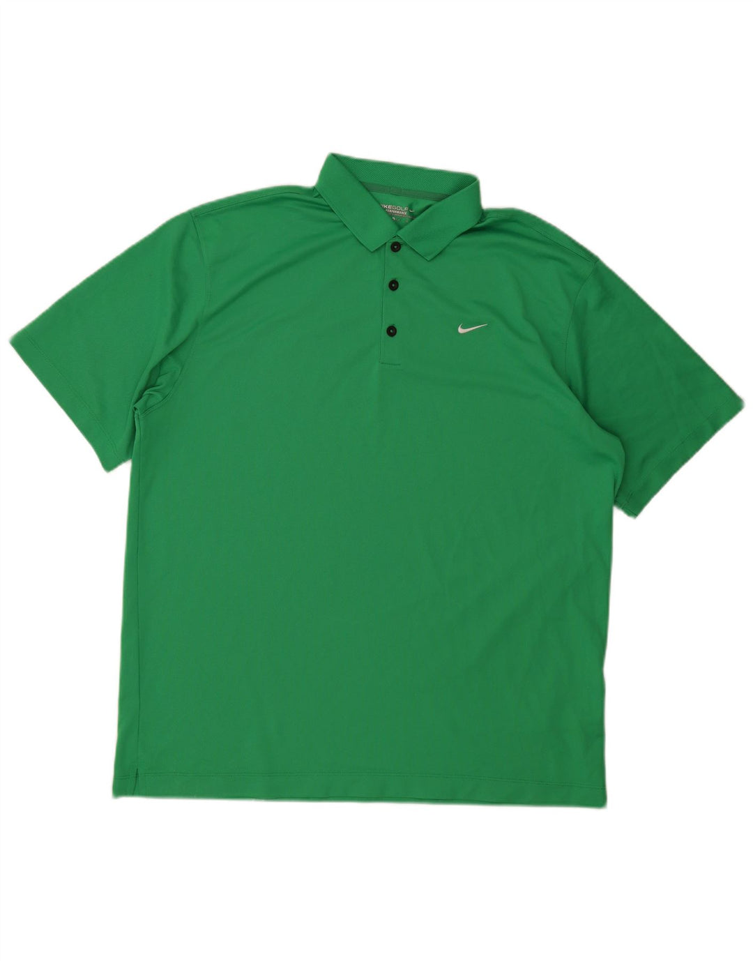 NIKE Mens Dri Fit Polo Shirt XL Green Polyester