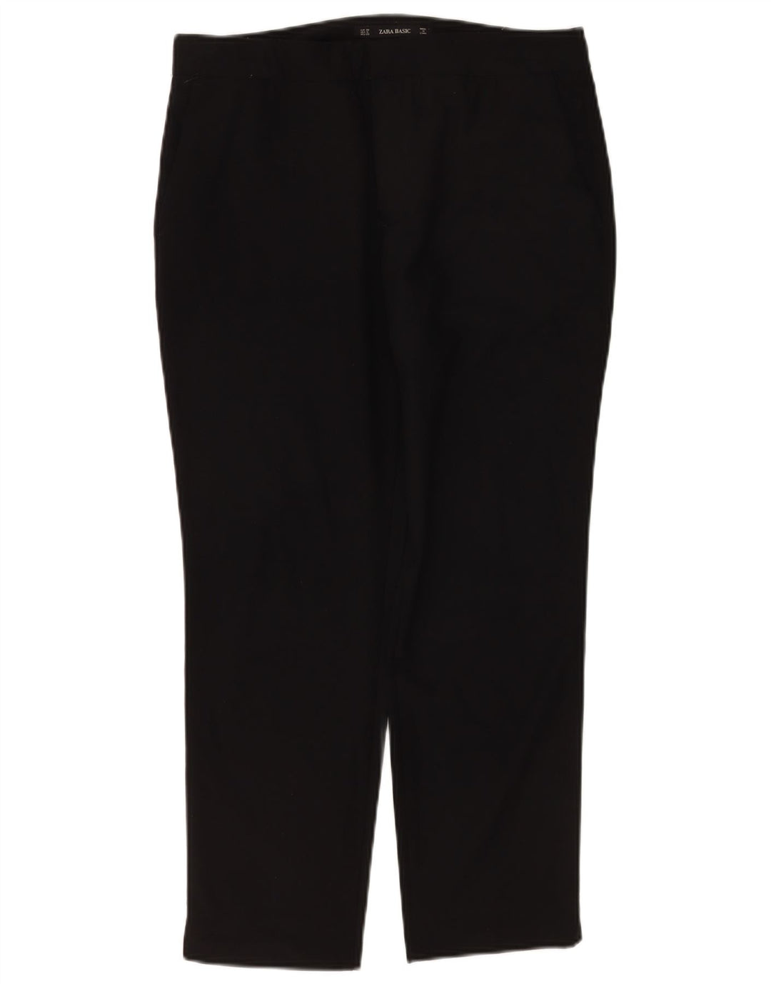 Zara Womens Slim Chino Trousers EU 38 Small W28  L26 Black Polyester