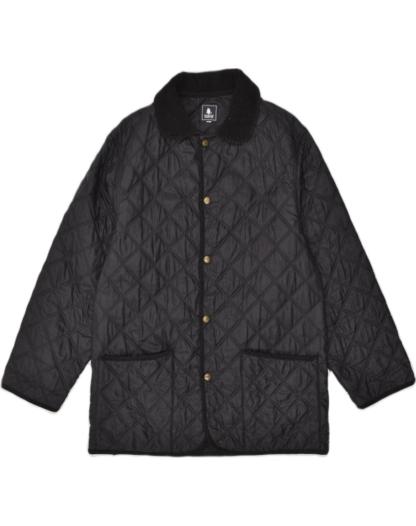 MARINA YACHTING Womens Quilted Jacket UK 38 Medium Black | Vintage Marina Yachting | Thrift | Second-Hand Marina Yachting | Used Clothing | Messina Hembry 