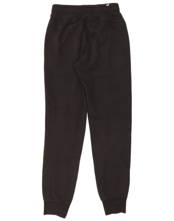 Puma Womens Tracksuit Trousers Joggers XS Black Cotton