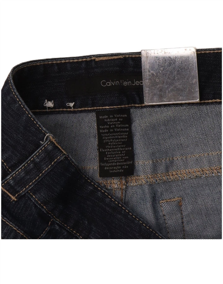 Calvin Klein Womens Flared Jeans US 6 Medium W30 L32 Navy Blue Cotton