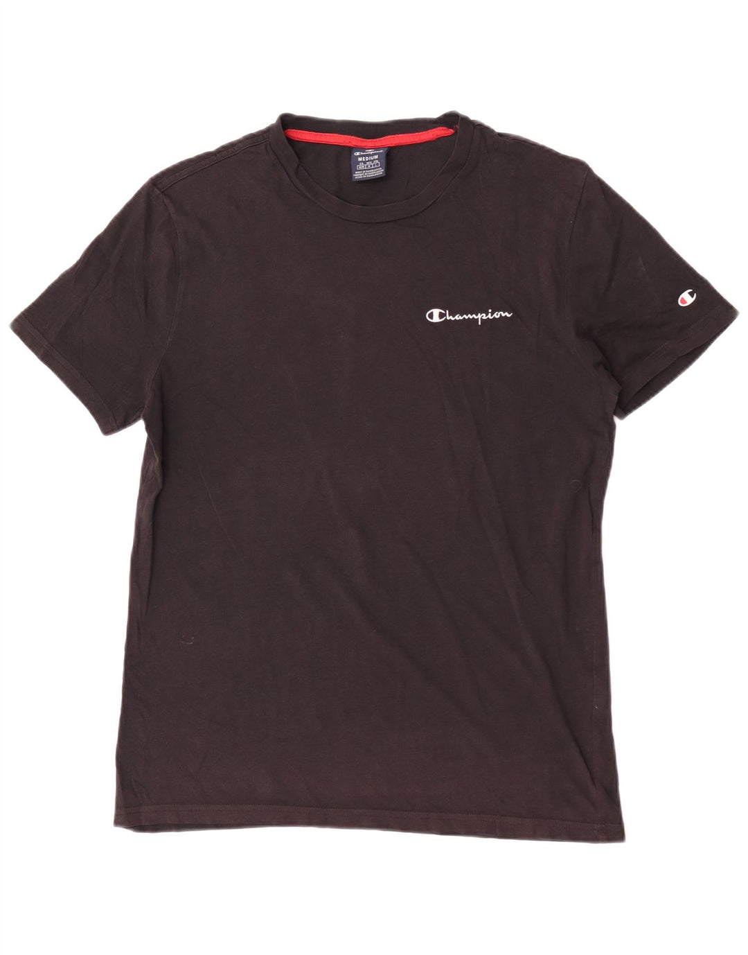 Champion Mens Graphic T-Shirt Top Medium Black