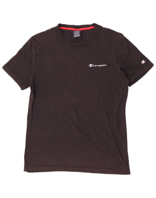 Champion Mens Graphic T-Shirt Top Medium Black