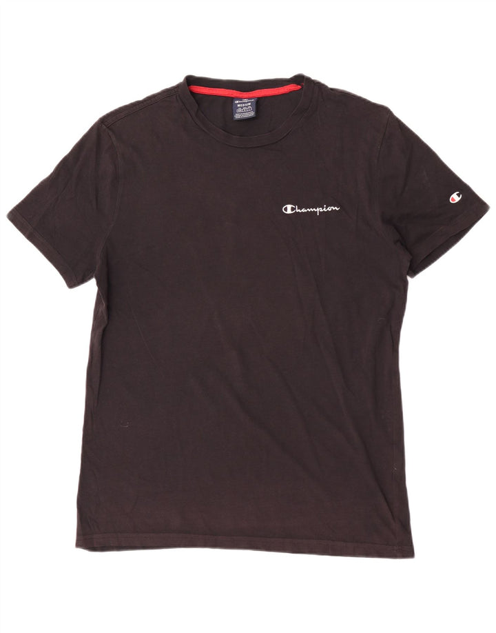 Champion Mens Graphic T-Shirt Top Medium Black