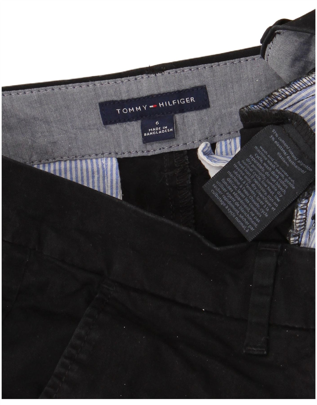 Tommy Hilfiger Womens Skinny Chino Trousers US 6 Medium W32 L29 Black