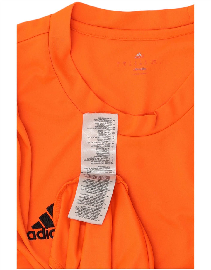 Adidas Mens Climalite T-Shirt Top XL Orange Polyester