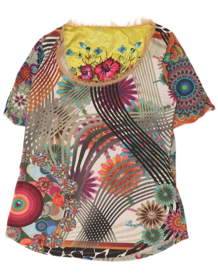 Desigual Womens Blouse Top UK 14 Large Multicoloured Floral