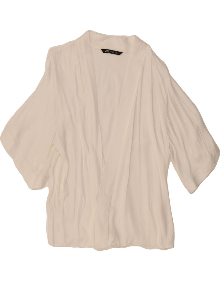 ZARA Womens Cardigan Top UK 14 Medium White Vintage Zara and Second-Hand Zara from Messina Hembry 
