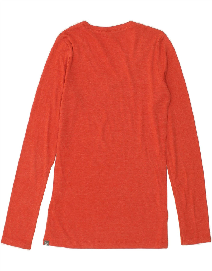 EDDIE BAUER Womens Top Long Sleeve UK 6 XS Red Cotton | Vintage Eddie Bauer | Thrift | Second-Hand Eddie Bauer | Used Clothing | Messina Hembry 