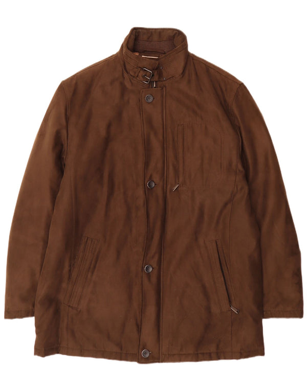 Bugatti Mens Utility Jacket IT 56 3XL Brown Polyester