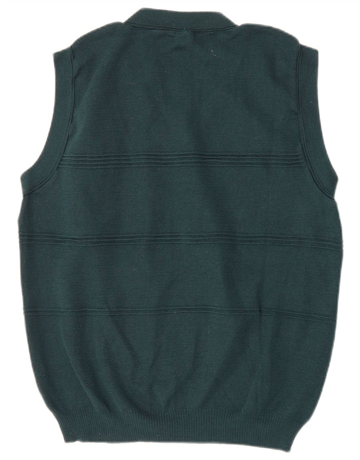 VINTAGE Mens Vest Tank Top Large Green