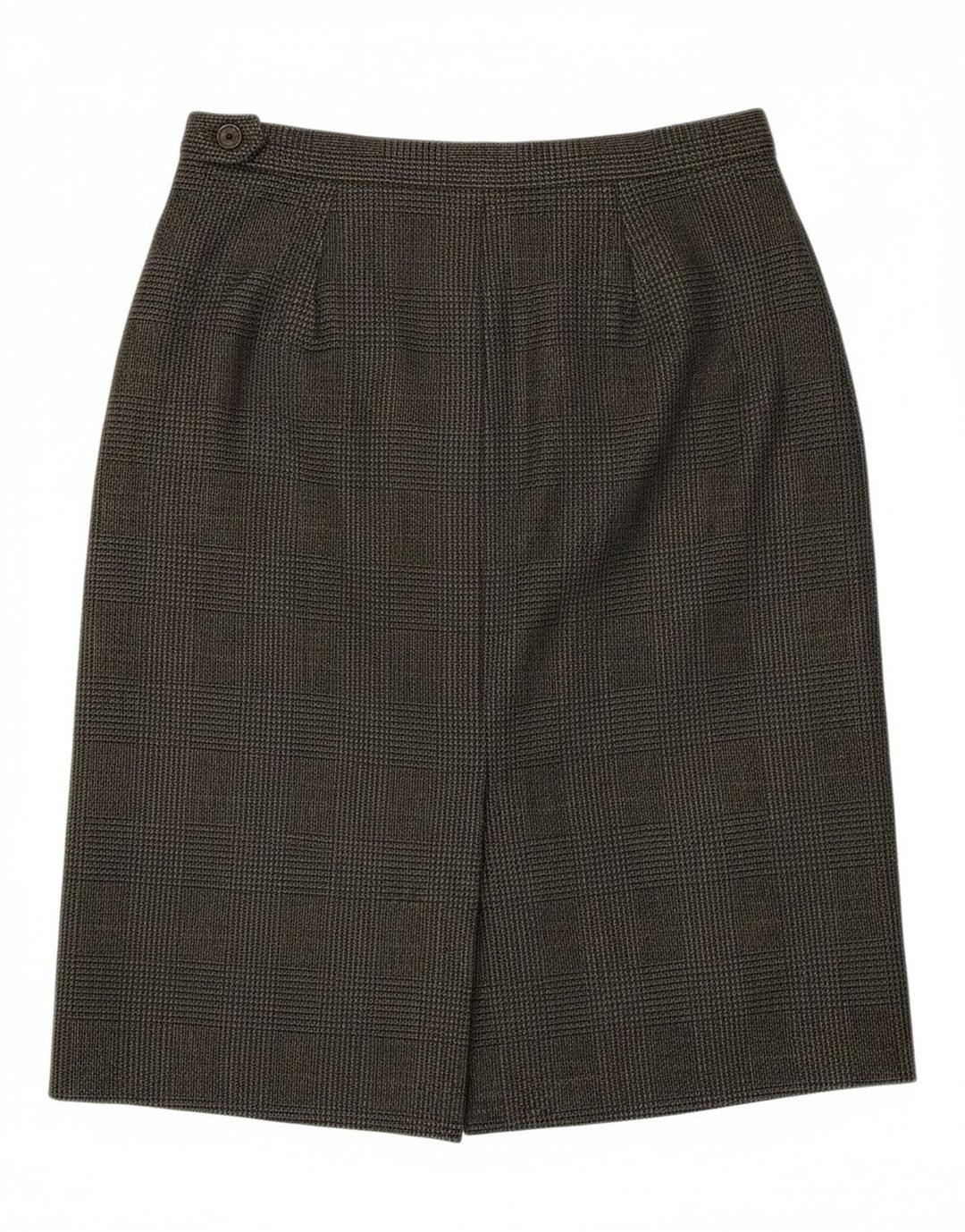VINTAGE Womens A-Line Skirt W32 Large  Green Houndstooth