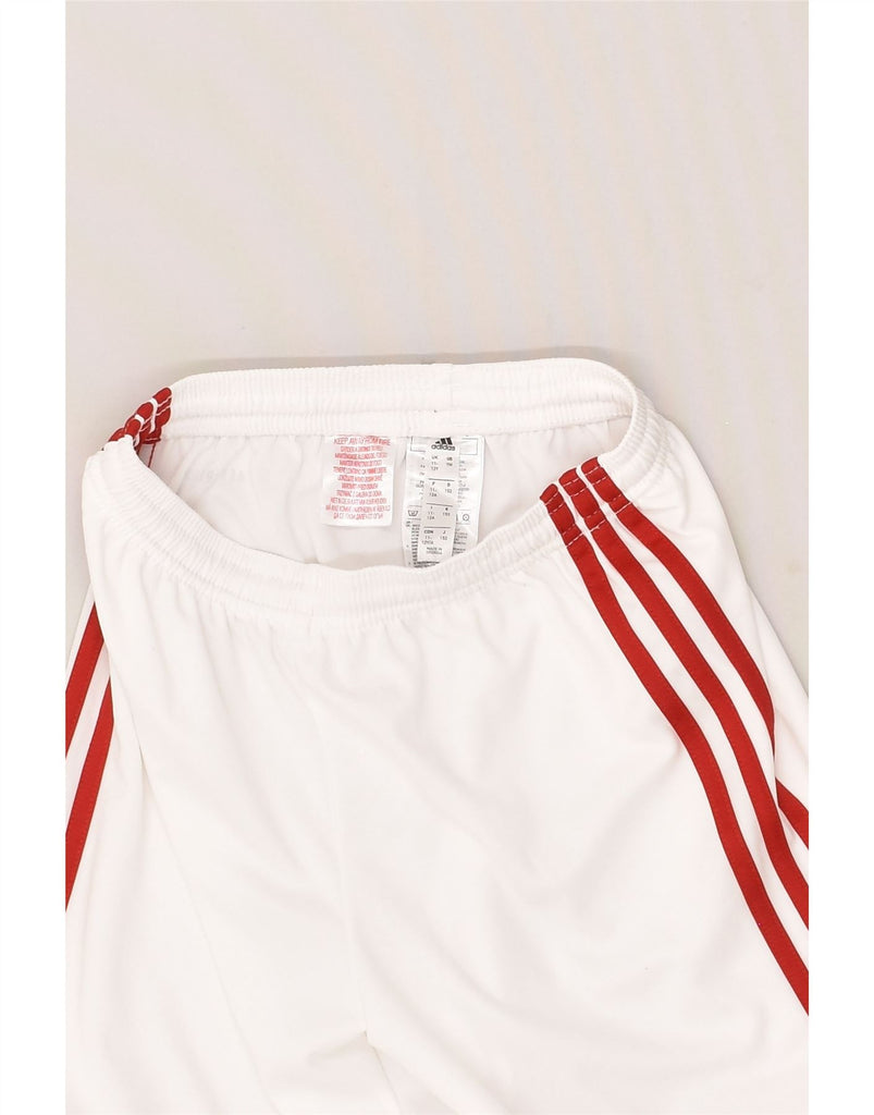 ADIDAS Boys Sport Shorts 11-12 Years White Polyester | Vintage Adidas | Thrift | Second-Hand Adidas | Used Clothing | Messina Hembry 