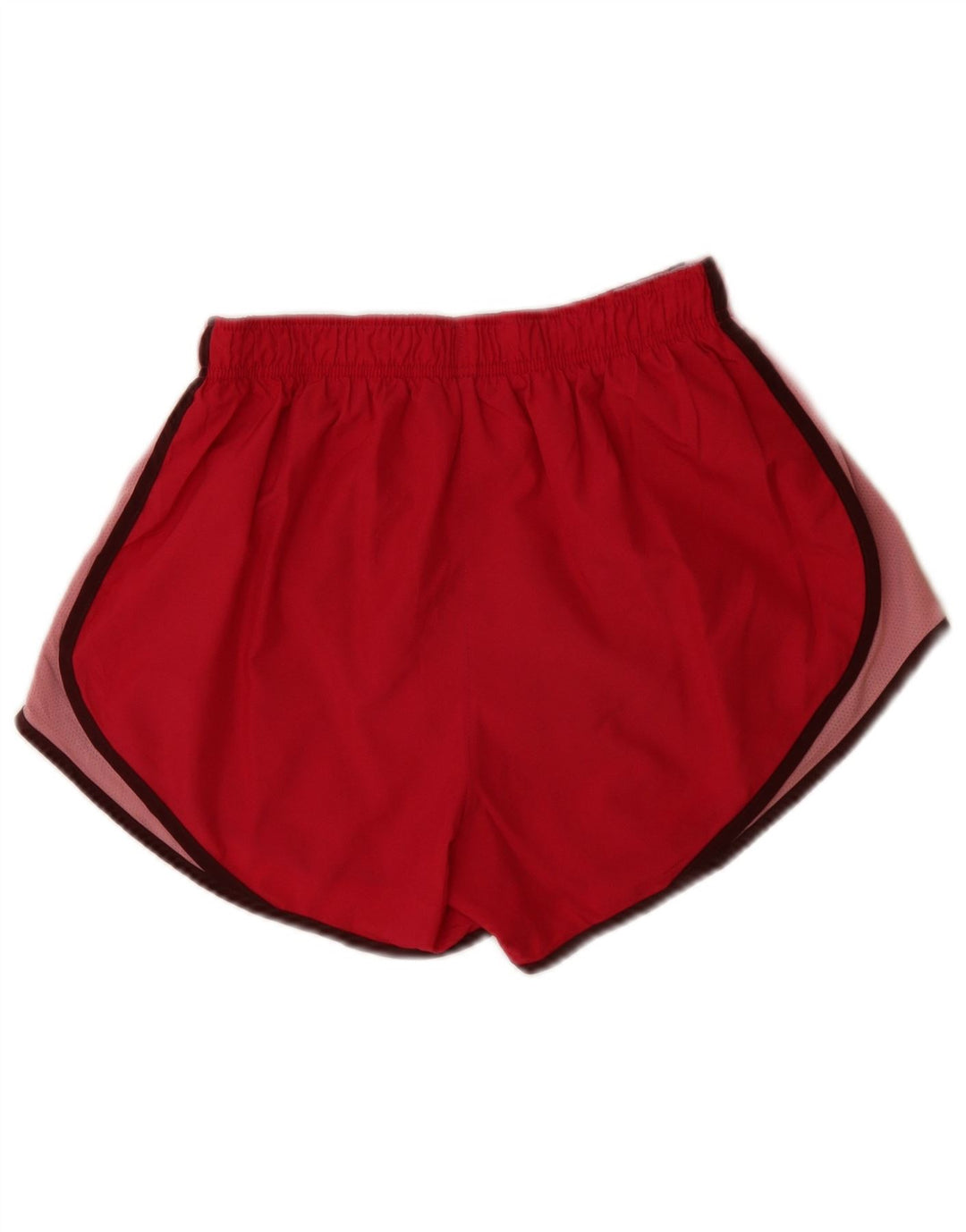 Nike Womens Dri Fit Sport Shorts UK 12 Medium Red Colourblock Polyester