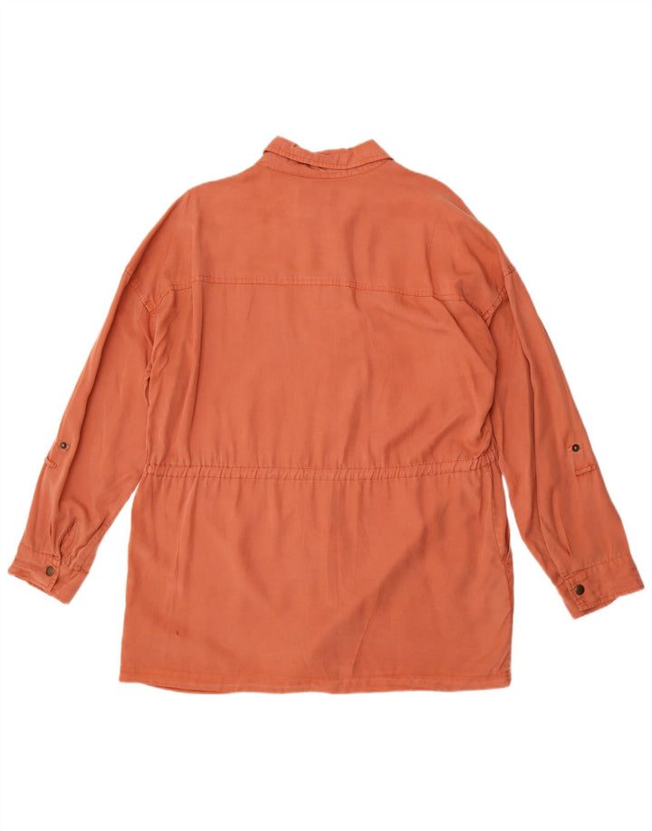 Fat Face Womens Oversized Utility Jacket UK 16 Large Red Lyocell