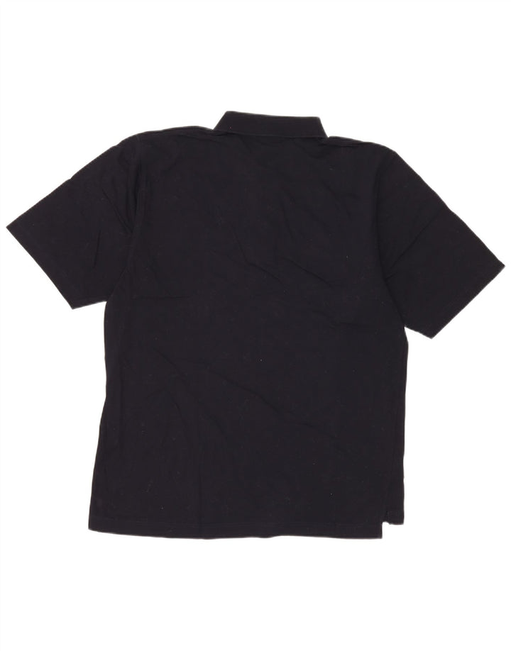 Sergio Tacchini Mens Polo Shirt Large Navy Blue Cotton