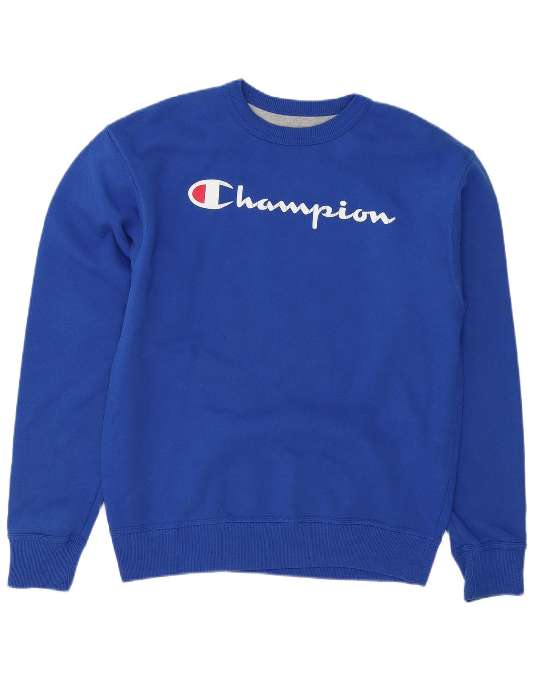 Champion Mens Graphic Sweatshirt Jumper Medium Blue Cotton