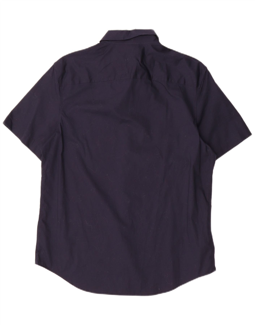 Calvin Klein Mens Short Sleeve Slim Fit Shirt Medium Navy Blue Cotton