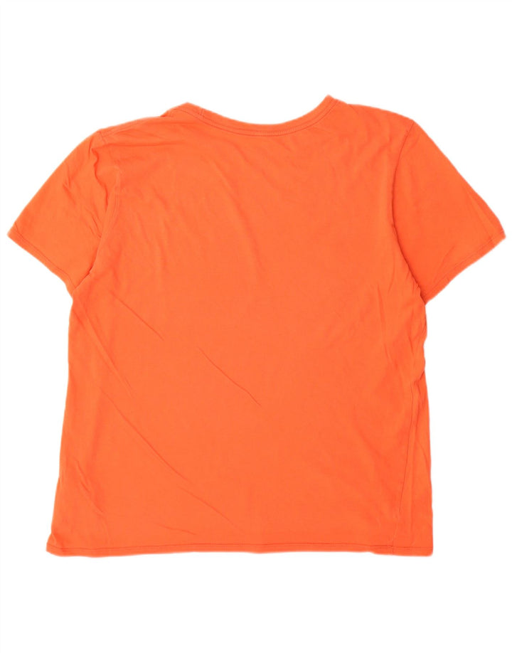 Nike Mens Graphic T-Shirt Top Large Orange Cotton