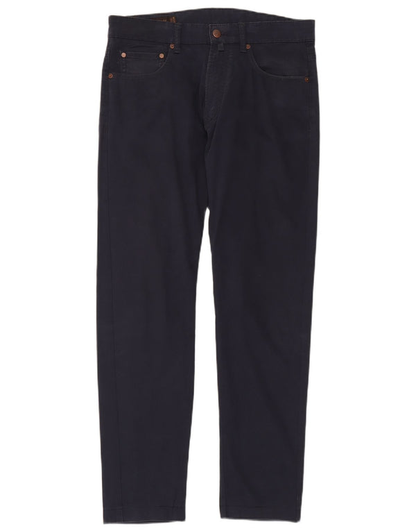 Marlboro Classics Mens Slim Casual Trousers W32 L31 Navy Blue