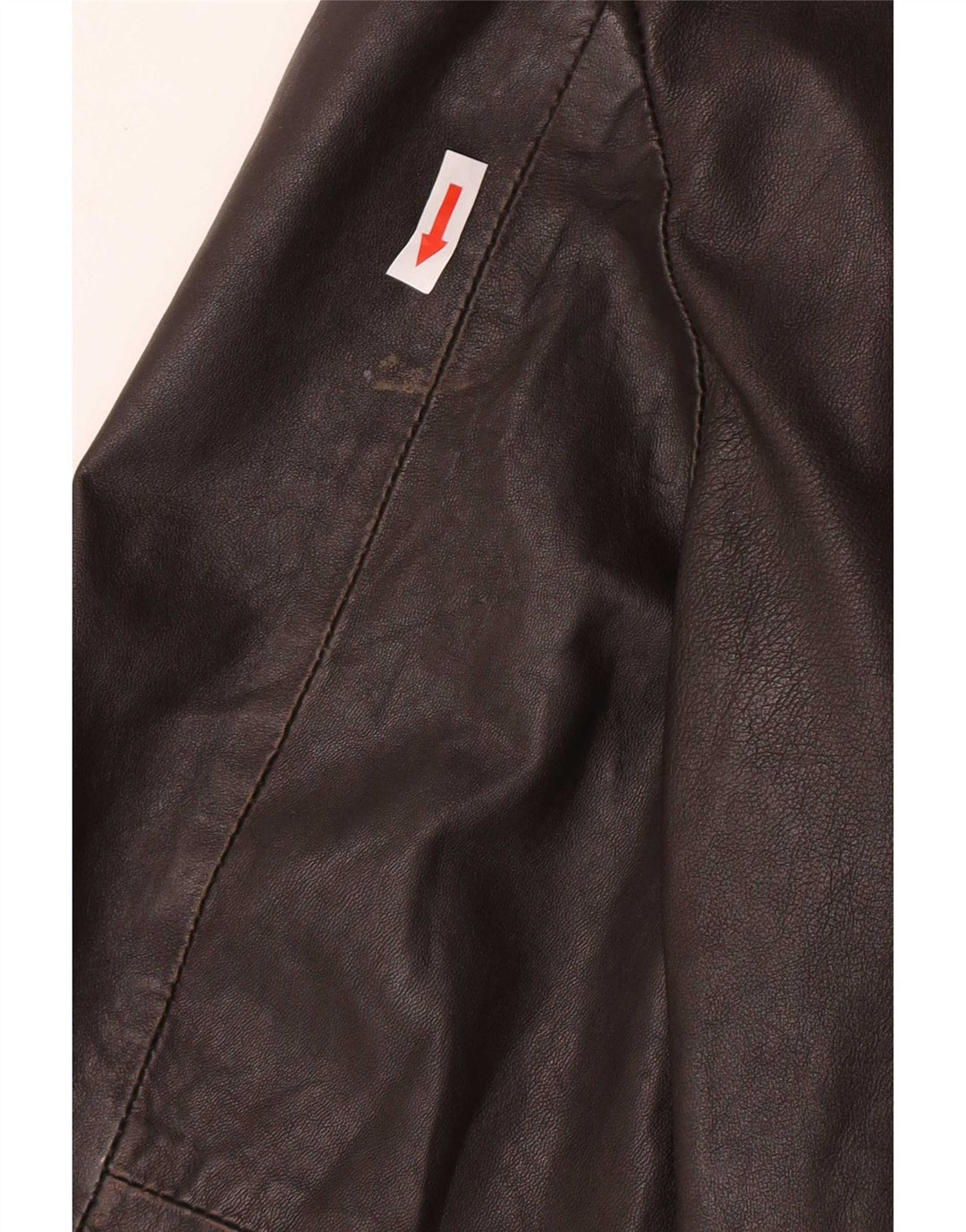 Superdry Mens Military Leather Jacket UK 42 XL Brown