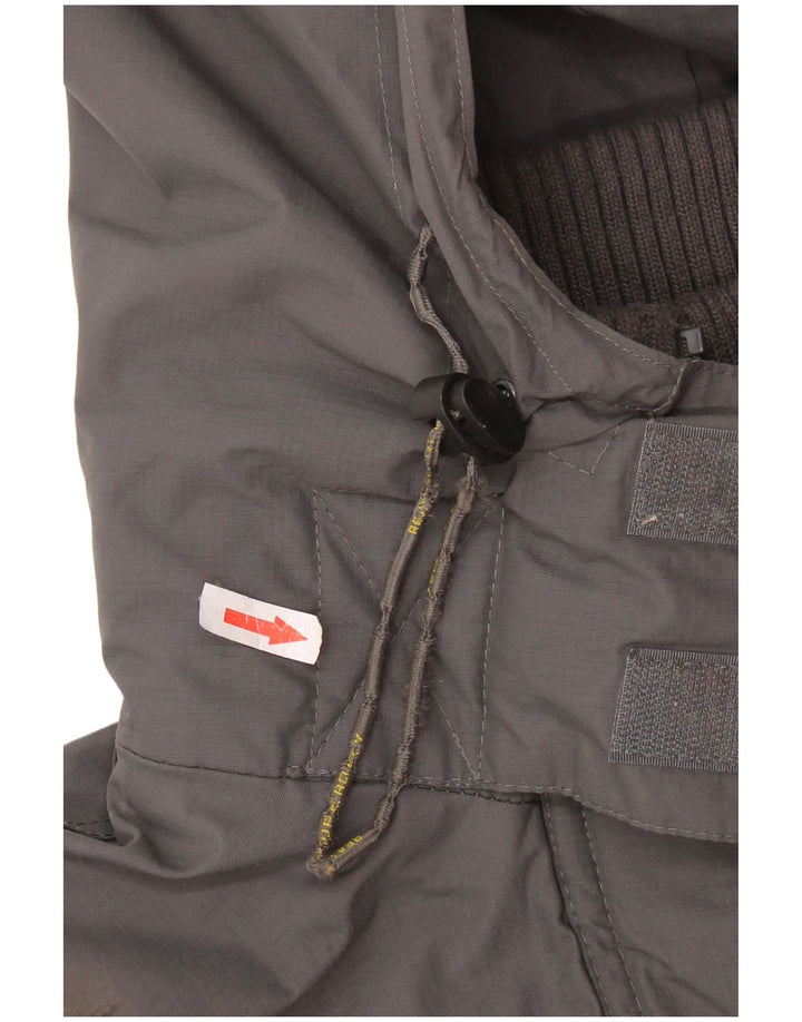 SUPERDRY Mens Hooded Windbreaker Jacket UK 38 Medium Grey Nylon