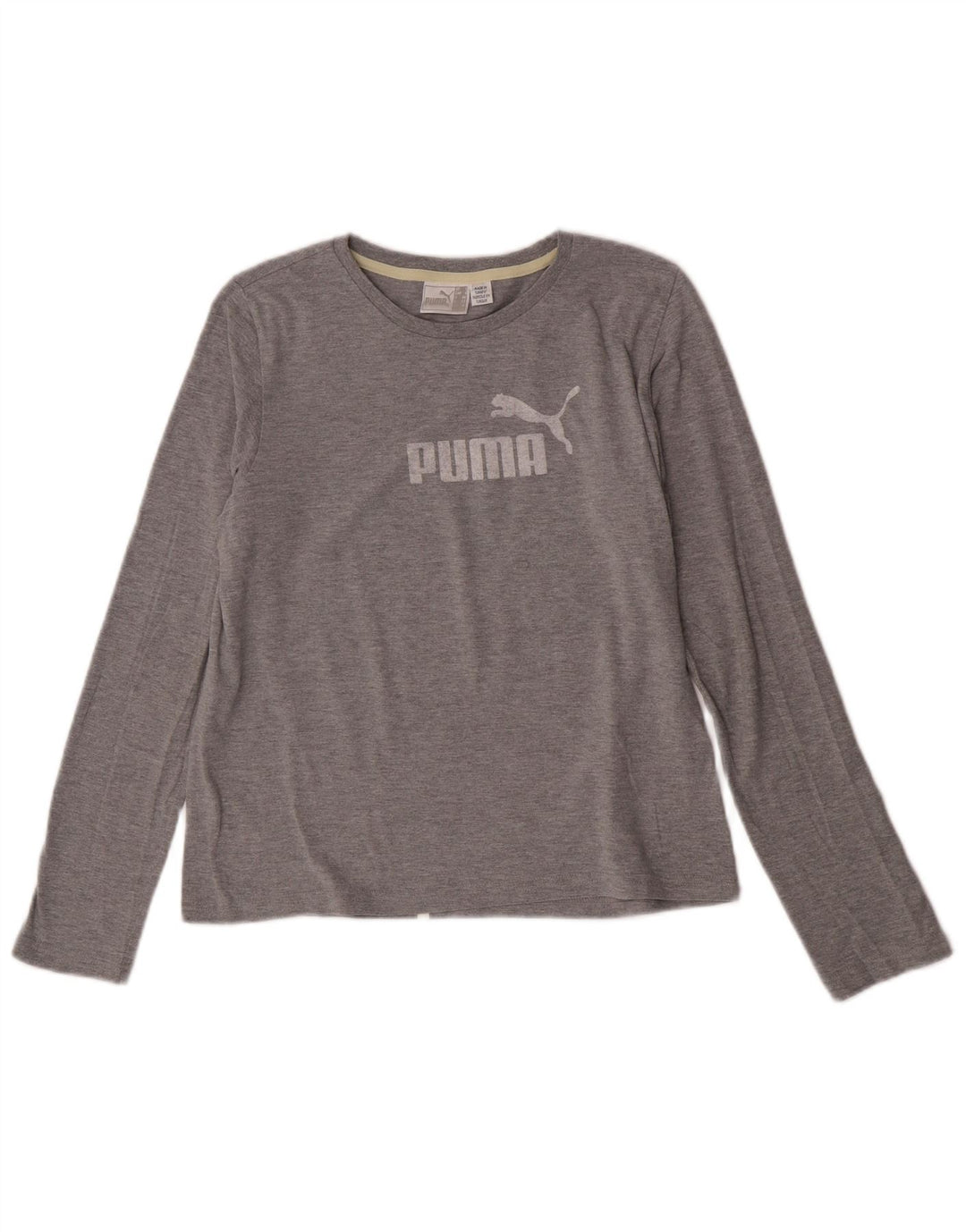 Puma Womens Graphic Top Long Sleeve UK 14 Large Grey