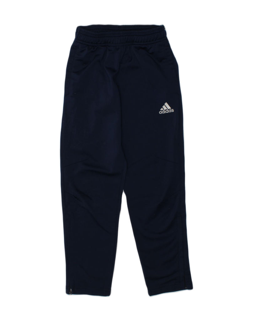 ADIDAS Boys Tracksuit Trousers 7-8 Years Blue Polyester | Vintage Adidas | Thrift | Second-Hand Adidas | Used Clothing | Messina Hembry 