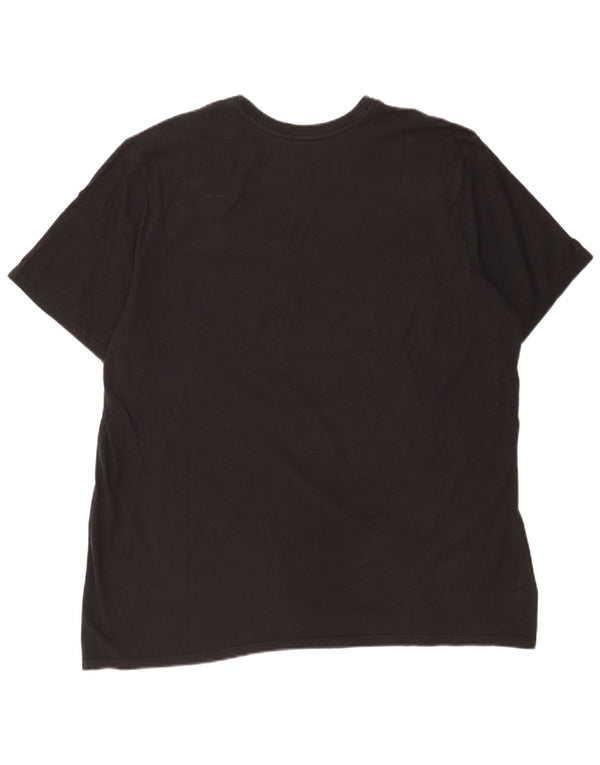 NIKE Mens Athletic Cut Graphic T-Shirt Top 2XL Black Cotton