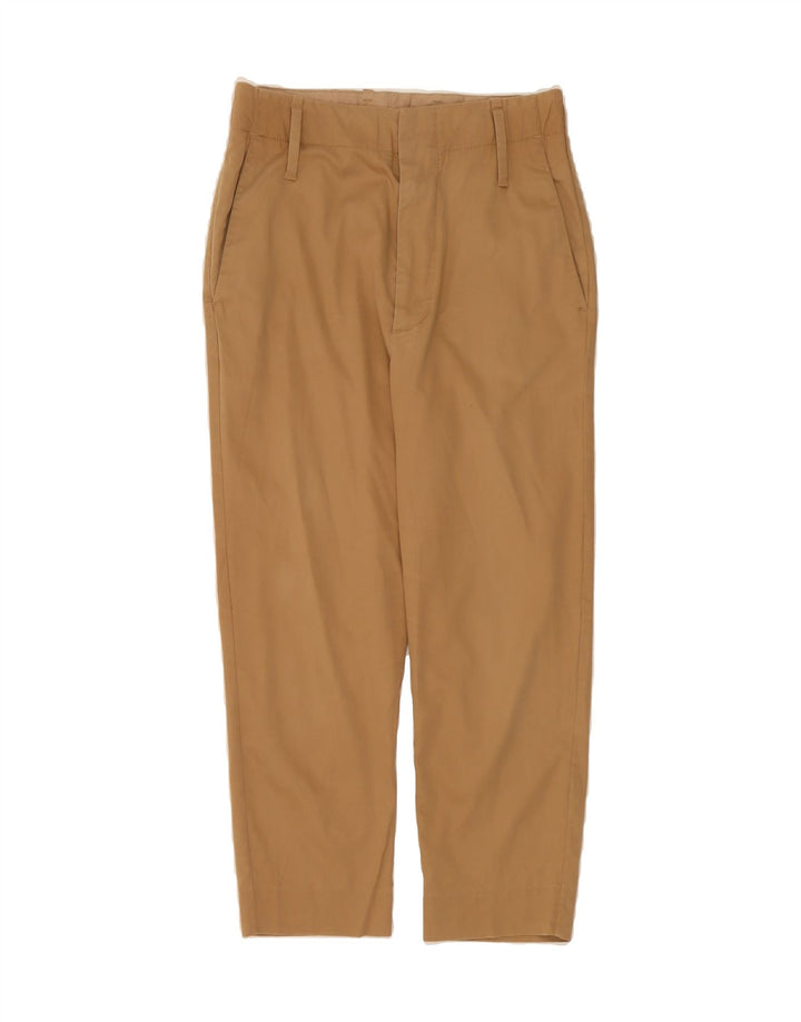 MASSIMO DUTTI Womens Straight Capri Trousers W28 L23 Beige Cotton Vintage Massimo Dutti and Second-Hand Massimo Dutti from Messina Hembry 