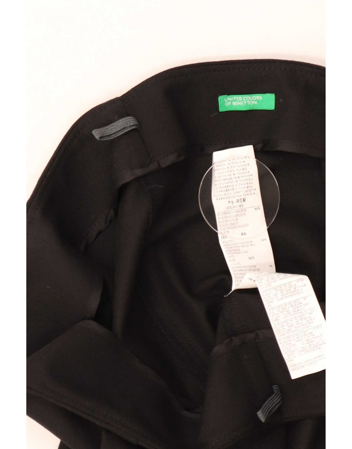 Benetton Womens Pencil Skirt IT 46 Large W32 Black Polyester