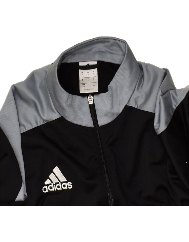 ADIDAS Mens Tracksuit Top Jacket Large Black Colourblock Polyester | Vintage Adidas | Thrift | Second-Hand Adidas | Used Clothing | Messina Hembry 