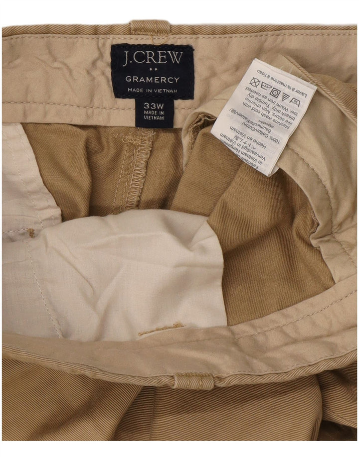 J. Crew Mens Gramercy Chino Shorts W33 Medium  Beige Cotton