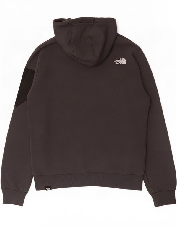 The North Face Mens Graphic Hoodie Jumper Medium Grey Colourblock Cotton