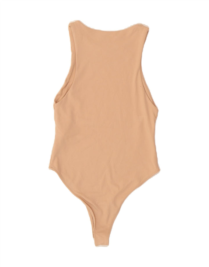ZARA Womens Bodysuit UK 8 Small Beige Polyester Vintage Zara and Second-Hand Zara from Messina Hembry 