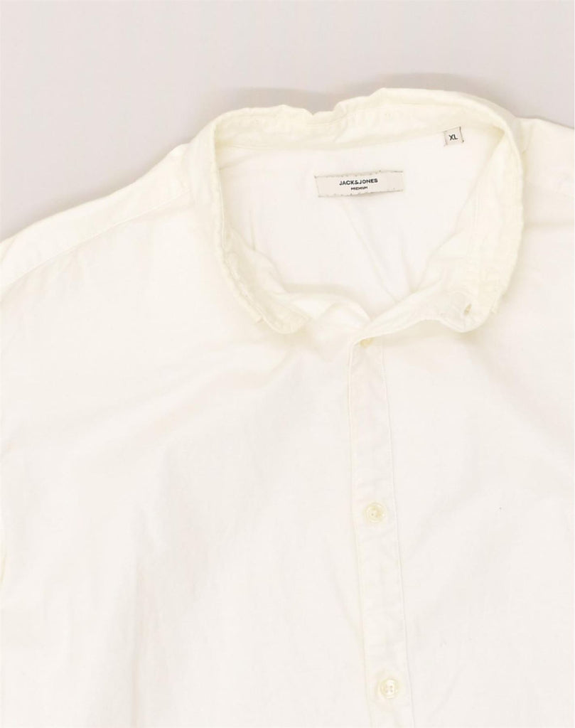 JACK & JONES Mens Premium Shirt XL White Cotton | Vintage Jack & Jones | Thrift | Second-Hand Jack & Jones | Used Clothing | Messina Hembry 