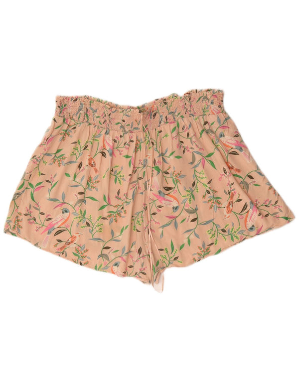Vintage Womens Wide Leg Casual Shorts W32 Large Pink Floral