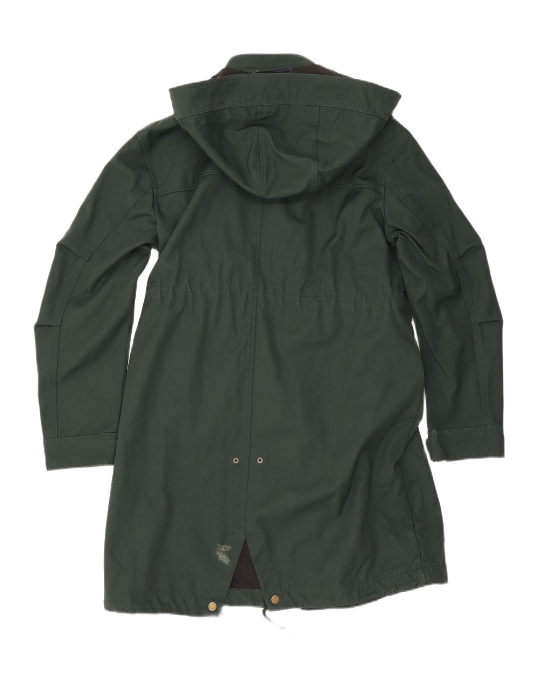 Zara Mens Hooded Parka Jacket UK 36 Small Green